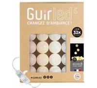 Guirlande boule lumineuse LED USB 32 boules 3,2m - Coton Beige
