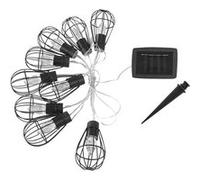 Lumisky Guirlande lumineuse KENY – solaire 10 LED cage métal lumière blanche Noir