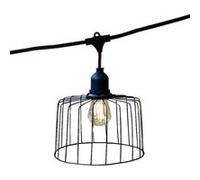 Guirlande lumineuse extérieur avec abat-jour en métal 10 ampoules à filament douille E27 LED blanc chaud NEMA LIGHT 6m