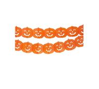 Guirlande citrouille Halloween - BOLAND - 4m - Ininflammable - Orange