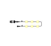 Lumisky Guirlande lumineuse d'extérieur BOLLY LIGHT 6 boules LED 5,5 m connectable avec crochet