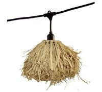 Guirlande lumineuse extérieure raccordable 6m avec 7 ampoules LED filament E27 blanc chaud FRUFRU LIGHT Abat-jour en jute bohème