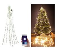 Guirlande connectée pour sapin de Noël avec 8 fils et 320 LED - Lunartec