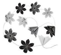 Guirlande de 10 led en fleur - L 23,5 x l 13 x H 6 cm - Noir Noir G