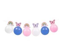Guirlande de 6 ballons décoratifs (rose, blanc et violet) thème papillon - - ALTOBUY Multicolore G