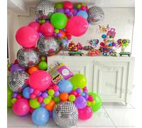 Guirlande de ballons à thème années 80 et 90, 119 pièces, Kit en arc, ballons Radio 4D, décorations de fête rétro, Hip Hop Rock, accessoires Photo, fourniture as the picture