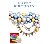 Guirlande de ballons Anniversaire Arche de ballons Kit Chrome Métallique Ballon Fête de mariage