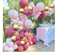 Guirlande de ballons - Arche - Rose - 104 pièces - Anniversaire - Mariage - Baby Shower