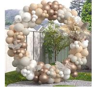 Guirlande de Ballons - Décorations Anniversaire - 125pcs - Or, Rose, Beige, Blanc - Fête, Mariage, Baptême