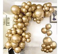 Guirlande de ballons dorés chromés 5 10 12 18 pouces, arc de ballons chromés dorés métallisé pour anniversaire, noël, décorations de fête de mariage Metal Silver