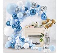 Guirlande de Ballons - EURO MEGA - 112 pcs - Bleu, Blanc, Macaron - Décoration Anniversaire