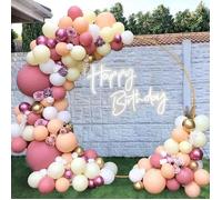 Guirlande de Ballons - Gruilande - 98 Pièces - Rose, Abricot, Blanc, Or - Décoration Anniversaire - Fête