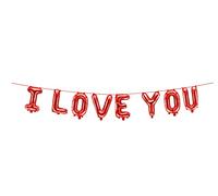 Guirlande de ballons « I Love You » - Décoration de Saint-Valentin - Décoration d'anniversaire de mariage - Demande en mariage - Déclaration d'amour