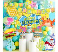 Guirlande de ballons jaune et bleu, ensemble de décoration pour une fête sur le thème de la plongée, 1 pièce