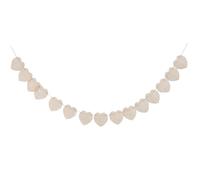 Guirlande de Cœurs DIY en Jute 4m, 15 Fanions Beige | Décoration Vierge à Dessiner et Broder, Usage Intérieur Extérieur, pour Mariage, Anniversaire et Fête Prénuptiale