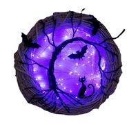 Guirlande de décoration halloween diamètre 30cm conception - Aueq - lumineuse guirlande de chauve-souris porte suspendue pour hall