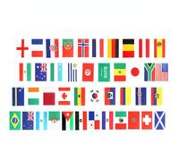 Guirlande de Drapeaux du Monde, 42 Drapeaux de Pays, 15, 5 m Guirlande en Polyester pour Une fête sur Le thème du Tour Monde, des événements Sportifs et des décorations