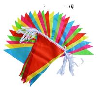 Guirlande de fanions, 50 mètres, design multicolore, colorée, 300 mètres (6 ensembles)