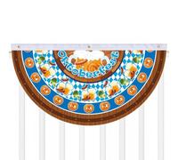 Guirlande de fanions d'extérieur Bannière Décorative Oktoberfest 91 Cm X 45 | Fanion Demi-Éventail Plissé Bleu Bavarois pour fenêtres, , fête, , jardin, cour, porche, patio