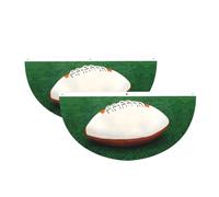 Guirlande de fanions en forme de ballon de rugby blanc à suspendre pour | Lot de 2 bannières imperméables et durables à 3 œillets pour porche, clôture et balcon. Événements patriotiques de la fête