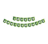 Guirlande de Fanions Football Joyeux Anniversaire, 12,5 x 15 cm, Papier Couché 200g