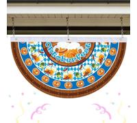 Guirlande de fanions pour l'extérieur 90 X 48 Cm Oktoberfest À Double | Fanion Demi-Éventail Plissé Bleu Bavarois pour fenêtres, , fête, , jardin, cour, porche, patio