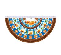 Guirlande de fanions pour l'extérieur Bannière décorative à double de 91 cm | Fanion Demi-Éventail Plissé Bleu Bavarois Pour Bar, Jardin, Cour, Porche, Patio, Porte, Fenêtre Et Mur