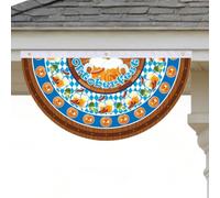 Guirlande de fanions pour l'extérieur Bannière Décorative Oktoberfest 91 Cm | Fanion Demi-Éventail Plissé Bleu Bavarois pour fenêtres, , fête, , jardin, cour, porche, patio