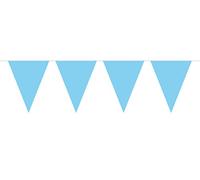 Guirlande de Fanions Unicolore 10 m - Turquoise