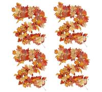Guirlande de Feuilles d'érable d'automne réaliste de 5, 9 Pieds, décor Facile à Suspendre, 4 pièces