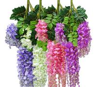 Guirlande de fleurs de glycine artificielle (12 pièces)