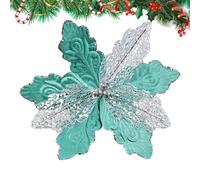 Guirlande de fleurs de Noël artificielles | Décorations de fête de mariage pour la maison, table, cheminée, étagère, automne, fêtes, couronne, vacances, salon, bleu cyan