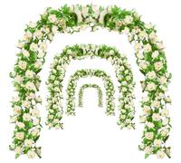 Guirlande de fleurs, rosier artificiel - 6 pièces, 46 mètres de fleurs artificielles pour la décoration