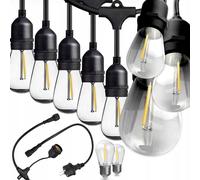 Guirlande de jardin 20m Lampes de jardin E27 230V Ampoules suspendues 20m de lumière