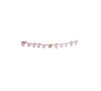 Guirlande de lettres en carton Hello Girl rose et or 140 cm