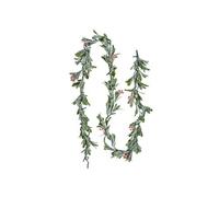 VEVOR Guirlande de Noël, 2 m, Guirlande de Feuilles d'Olivier Artificiel Lumineuse, Décoration de Noël Verte, avec Baies Rouges, pour Manteau de Cheminées, Cheminées, à Suspendre, à Poser, Couronnes