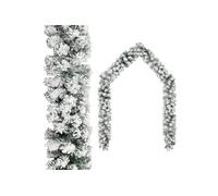 VIDAXL Guirlande de Noël avec neige floquée Vert 10 m PVC