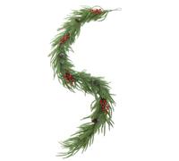 Guirlande de Noël décorative - Texture douce - Vert d'hiver | Guirlande de Noël verte pour cheminée, escalier, balustrade, porte, entrée, salon