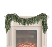 Guirlande de Noël en cèdre synthétique : corde de pin d'hiver à l'aspect naturel, décorations luxuriantes à feuilles persistantes | Accessoires d'atmosphère de Noël, Accent de branche flexible pour r
