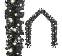 Guirlande de Noël LED vidaXL 10 m Noir