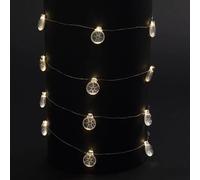 Guirlande de Noël lumineuse ampoule Xmas - L. 190 cm - Flocon