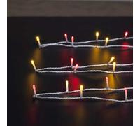 Guirlande de Noël Lumineuse "Timer" 20m Blanc Chaud & Rouge
