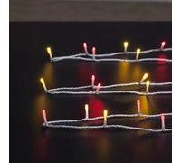 Guirlande de Noël Lumineuse Timer 20m Blanc Chaud & Rouge