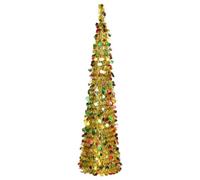 Guirlande de Noël pliable de 1,5 m avec seau | Présentoir rétractable en herbe PET, adapté pour les maisons intérieures et extérieures, les bureaux, les fêtes