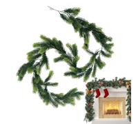 Guirlande de Noël pour cheminée 180 cm Couronne de artificielles | Branches de pin artificielles 180 cm pour mur, table, escalier, cadre de porte, fenêtre, rassemblement, remise de diplôme