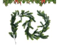 Guirlande de Noël pour Manteau de Cheminée Décoration Festive Réaliste 180 | Guirlande Cheminée 180 cm pour Table Escalier Cadre de Porte Fenêtre Réunion Remise Diplôme Anniversaire Fête Mariag B