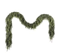 Guirlande de Noël réaliste - Décoration artificielle à suspendre - Pin artificiel et vigne de cyprès avec sensation réelle - Pour cheminée, ferme, maison, fête, cheminée et