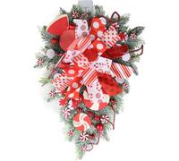 Guirlande de Noël Suspension Simulation Couronne pour Salon Chambre Bureau Mariage Anniversaire