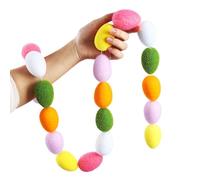 Guirlande de Pâques Bannière Décorative Printanière Colorée en Boules de