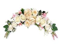 Guirlande de pivoines pour mariage, fleurs artificielles pour porte, mur et décoration de fête - Champagne Swag